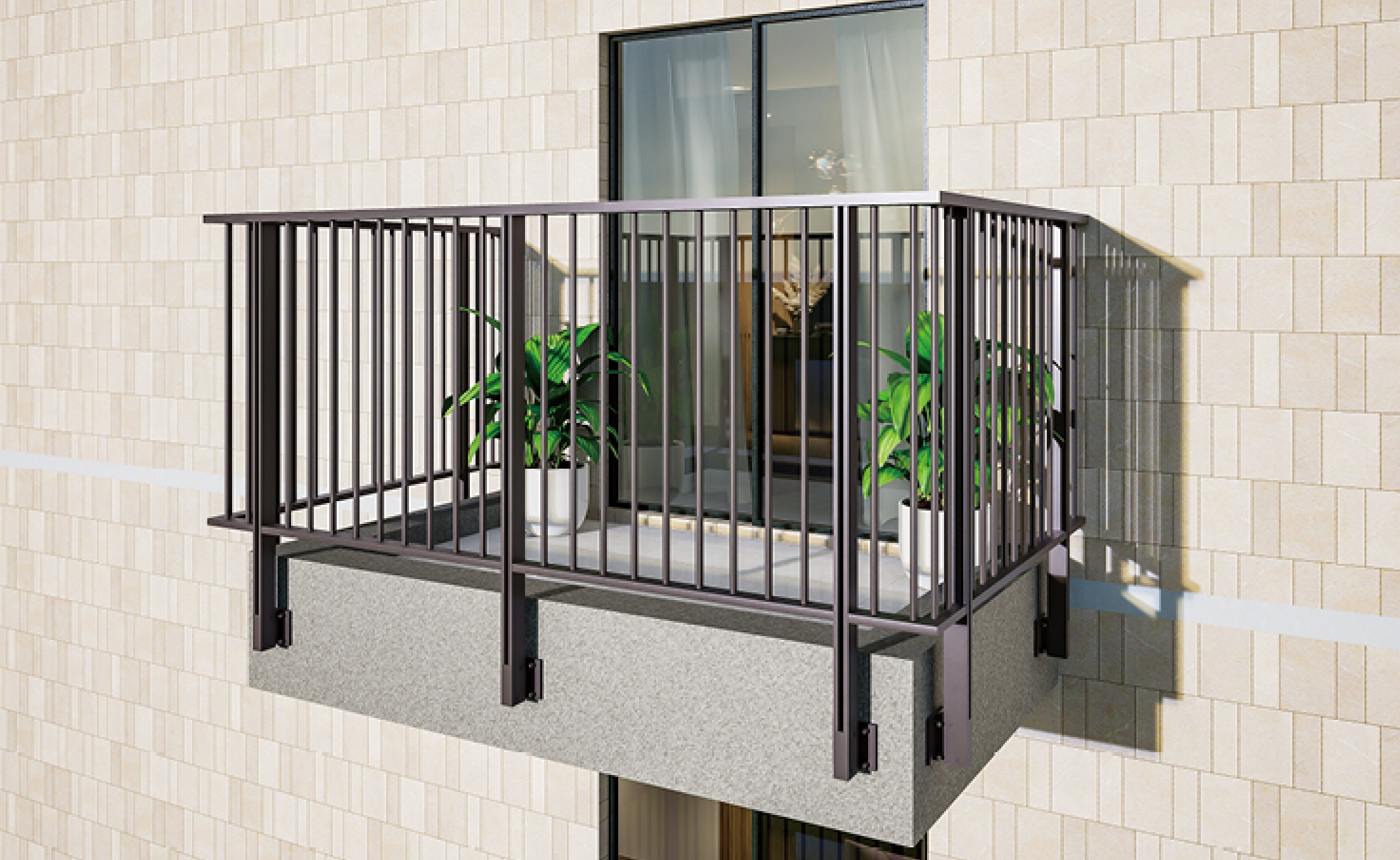 Fancy Modern balcony Railing